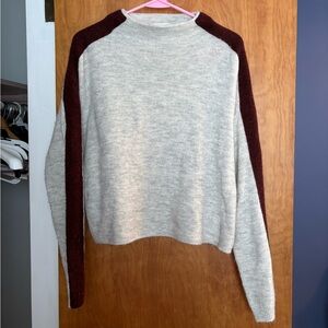 Urban Outfitters Light Gray Sweater with Dark Accents